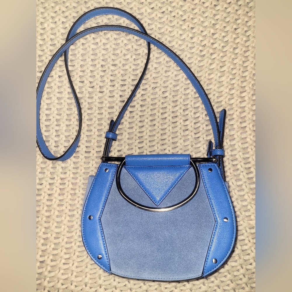 Sam Eldeman Chesman Blue Crossbody Bag EUC